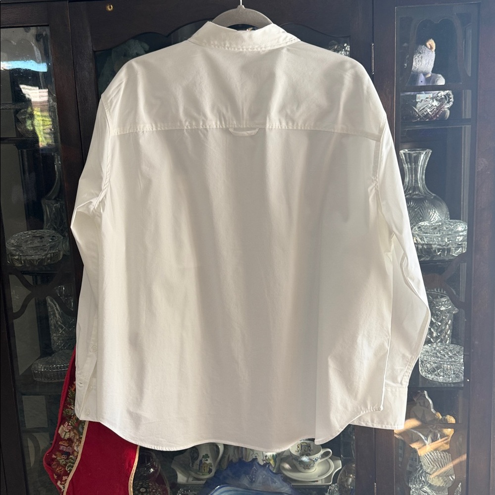NWOT Philosophy Republic Clothing Oversized White Long Sleeve Shirt Size Large - Picture 2 of 4